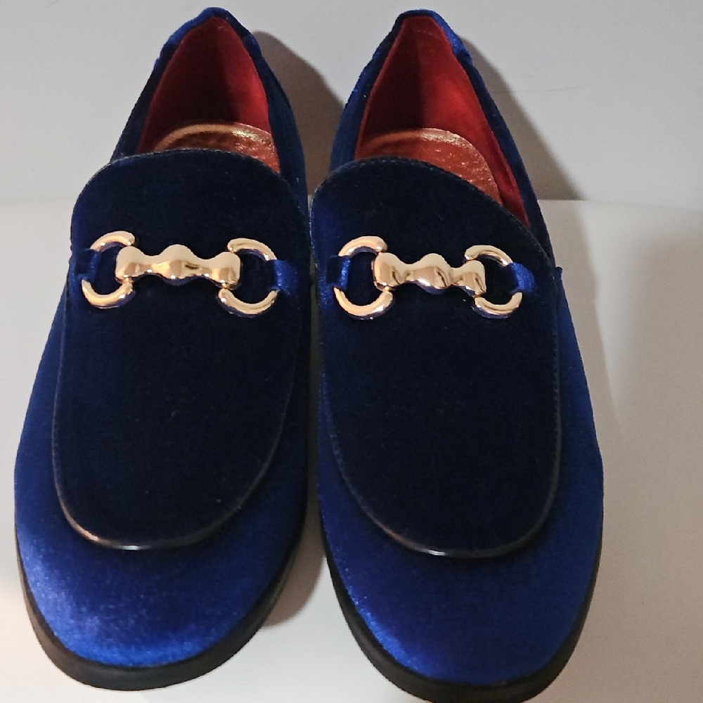 Luxurious Navy Velvet Men's Loafers